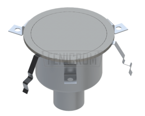 Stainless Steel Floor drain HTAG-C round hermetically sealable with circular cover plate cleanout with vertical outlet inox Turkey