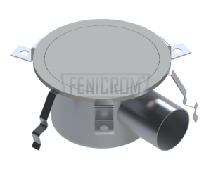Stainless Steel Floor drain HTYG-C round hermetically sealable with circular cover plate with horizontal outlet inox Turkey