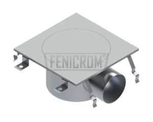 Stainless Steel Floor drain HTYG-K square hermetically sealable cleanout with horizontal outlet inox Turkey