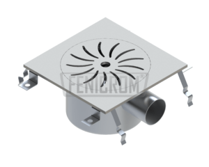 Stainless Steel Floor drain PTYG-K square heavy industrial duty with horizontal outlet inox Turkey